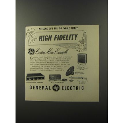 1953 General Electric High-Fidelity Sound System Advertisement
