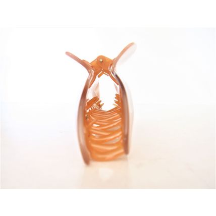 Large creme and amber brown hair claw clip for thick hair