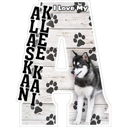 I Love My Alaskan Klee Kai Fridge Magnet