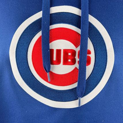 Chicago Cubs Patch Logo Stiches Medium Hoodie Pullover