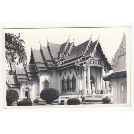 Wat Benchamabophit Marble Temple Buddhist Bangkok Postcard Thailand