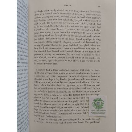 FLAT SIGNED FIRST 1st EDITION PAULA by ISABEL ALLENDE HCDJ