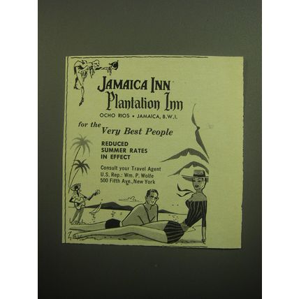 1958 Jamaica Inn and Plantation Inn Advertisement - For the very best people