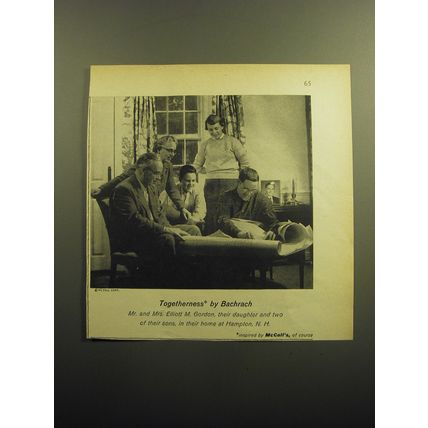 1958 McCall's Magazine Ad - Togetherness by Bachrach Mr. Mrs. Elliott M. Gordon