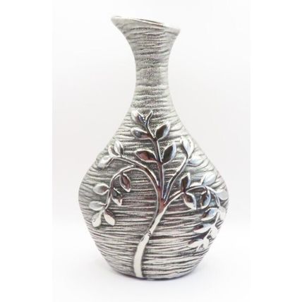 Light Grey Bottle Vase Ceramic 24 CM Decorative Gift Home Decor Flowers