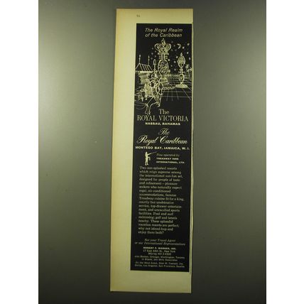 1959 The Royal Victoria and the Royal Caribbean Resorts Advertisement