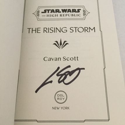 New Star Wars The High Republic The Rising Storm by Cavan Scott Signed Paperback