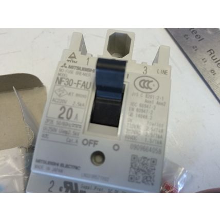 NEW OLD Mitsubishi NF30-FAU 2P 20A Circuit Breaker,FJ