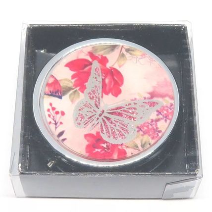 Pink Butterfly Pill Box Round 2 CM Mothers Day Gift Ladies Collection