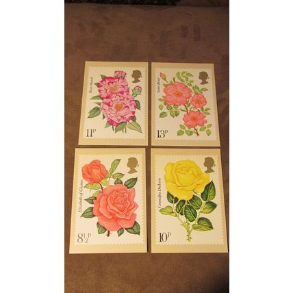 1976 GB PHQ Postcard - Roses / Flowers