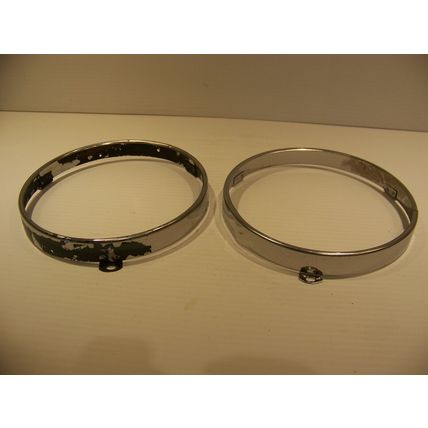 1963 - 1971 DODGE C SERIES TRUCK HEADLIGHT RETAINING RINGS OEM PAIR