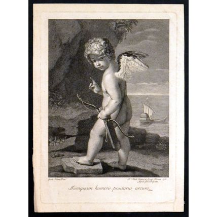 ABDUCTION OF HELEN 1781 Pietro Vitali - Guido Reni ANTIQUE ETCHING