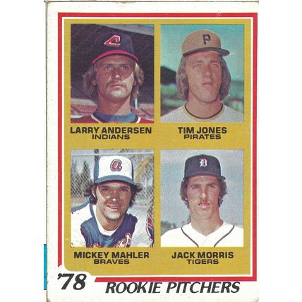 1978 TOPPS JACK MORRIS - MAHLER - JONES - ANDERSEN RC #703