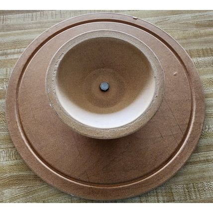 Vintage 1970's Green White 5 Pc Snack Serving Dishes & Lazy Susan Calif 267 USA