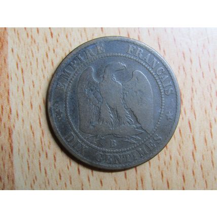 France 1853B Napoleon III 10 Centimes Coin