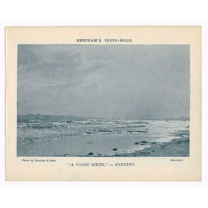 Ilfracombe Evening Coast Scene / Yachts Off The Coast 1900 Antique Print Picture