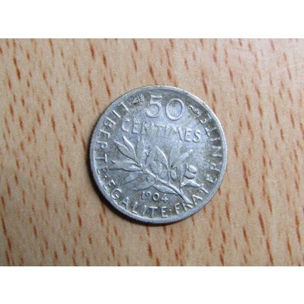 France Republic 1904 50 Centimes Coin