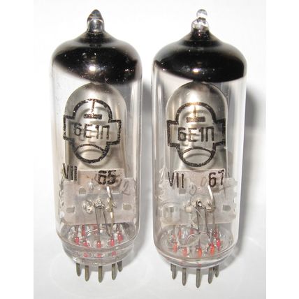 6E1P / EM80 / 6BR5 Reflector Soviet Magic Eye Indicator Vacuum Tube 2pcs 1960's
