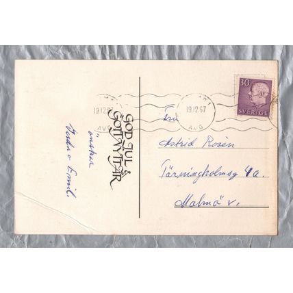 God Jul Gott Nytt Ar - Sweden - Postally Used -Malmo 19th December 1967 Postmark