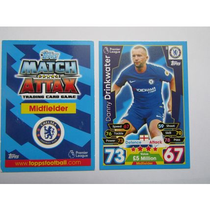 88. Danny Drinkwater - Chelsea - Match Attax 2017/18 Football Card EF1