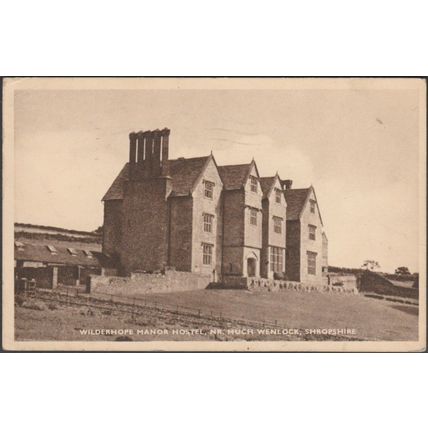 Wilderhope Manor Hostel, near Much Wenlock, Shropshire, 1949 - YHA Postcard