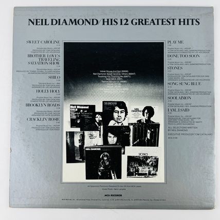 Neil Diamond – His 12 Greatest Hits Vinyl LP Record Album MCA-2106