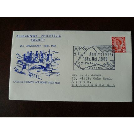 Great Britain 1969 Aberconwy Philatelic Society Special Cancel Castle Bridge