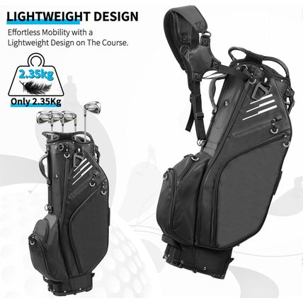 Golf Stand Bag 14 Way Full-Length Dividers with Stand, Lightweight Waterproof Go