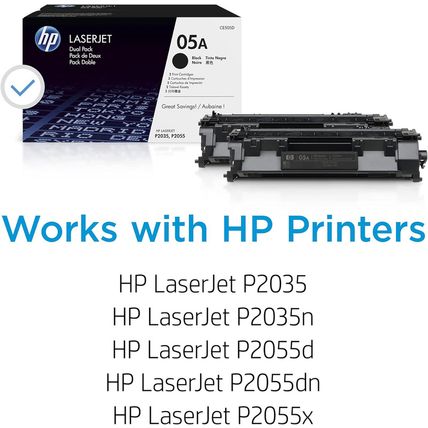 HP 05A Black Toner Cartridge | Works with HP Laserjet P2035, P2055 Series | CE50
