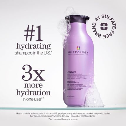 Pureology Hydrate Shampoo for Dry and Color-Treated Hair - Hydrates & Strengthen