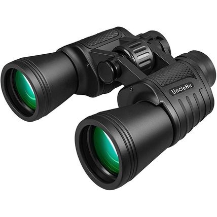 Unclehu 20X50 High Power Binoculars for Adults with Low Light Night Vision, Comp