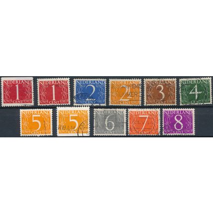 Van Krimpen: 11 Values - Netherlands 1946/57 - Used Hinged