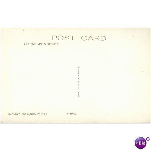 Vintage GB postcard - Harbour Entrance, Whitby, Yorkshire - PT19965