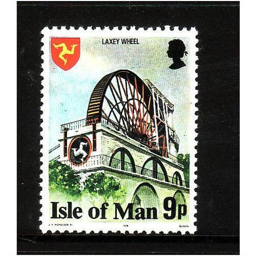 ISLE OF MAN 1978 9p LAXEY WHEEL SG 116 U/M MINT