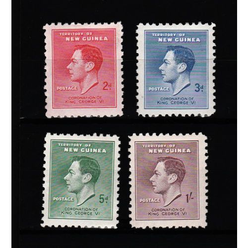 New Guinea KGVI 1937 Coronation Unmounted Mint NHM SG 208-211 Sc 48-51 stamp