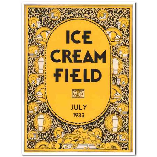 ice cream field 1933 july art deco magazine cover vintage print