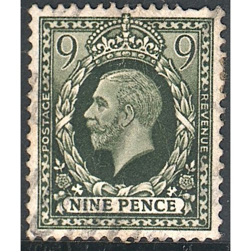 GB stamps 1934 - KGV - SG447 - 9d olive - used