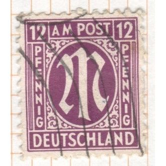 Germany 1945 - 12pfg purple - Allied Military Post - used