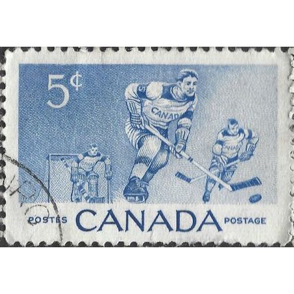 CANADA, SPORT, Ice hockey, blue 1956, 5c, #2