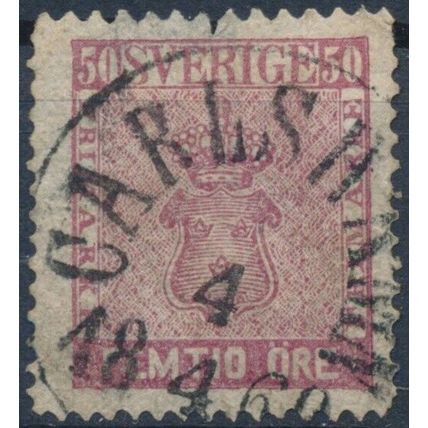 Coat of Arms: 50ö - Sweden 1865 - F H - MiNr 12a