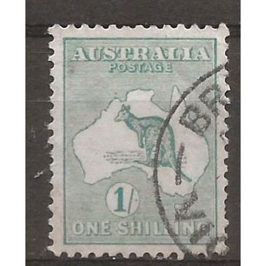 Australia 1915 SG28 1/- Blue-Green Die II (slight gum crease else) Fine Used . .