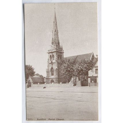 postcard Romford Parish Church in c.1900