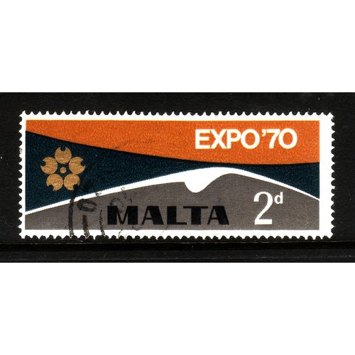 MALTA 1970 SG 438 2d WORLD FAIR FINE USED #6