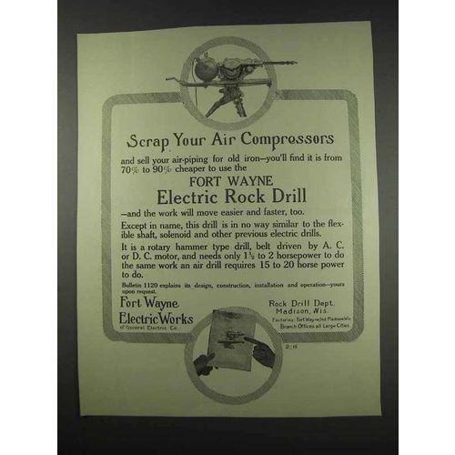 1913 Fort Wayne Electric Rock Drill Ad