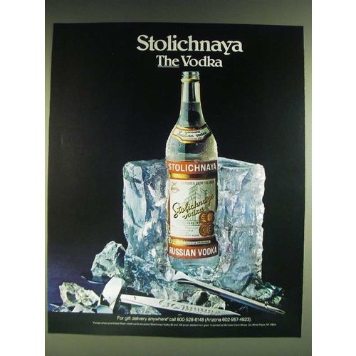 1985 Stolichnaya Vodka Ad - Stolichnaya the Vodka