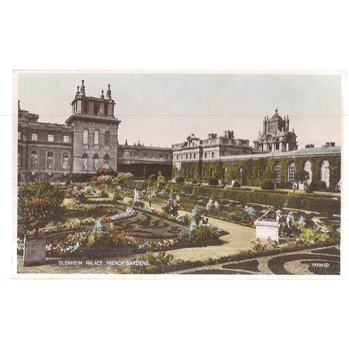 FRENCH GARDENS, BLENHEIM PALACE, OXFORDSHIRE vintage unused postcard =
