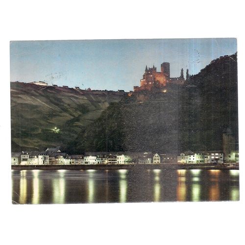 KATZ CASTLE, St. Goarshausen Germany .used vintage.postcard 1972 postmark #