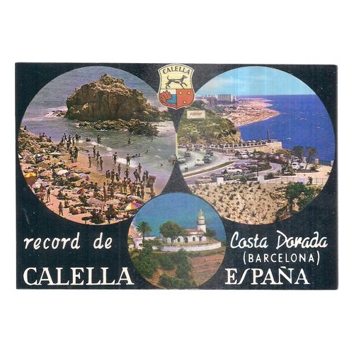multiview, CALELLA , BARCELONA, SPAIN used postcard (a) =