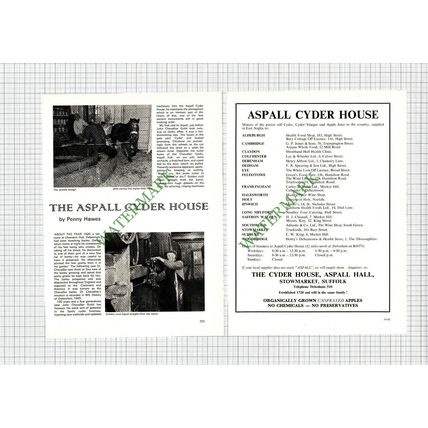 9194) The Aspall Cyder House John Chevallier Guild- 1972 Article