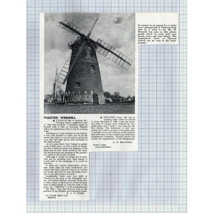 (5612) Thaxted Windmill Essex G H Brunwin - 1964 Cutting